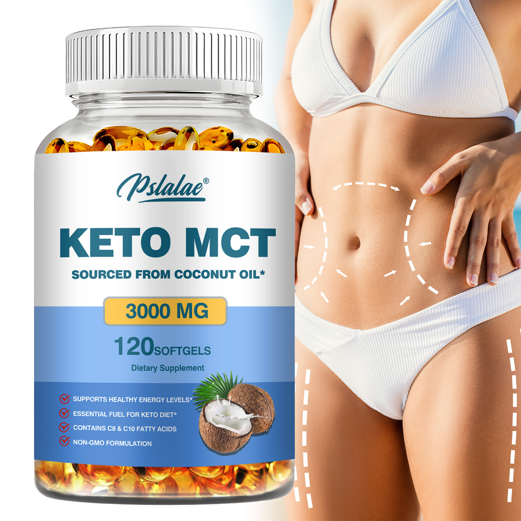 Keto MCT Oil 3000 Mg Capsules  - Mct Oil Coconut avaliação e preço