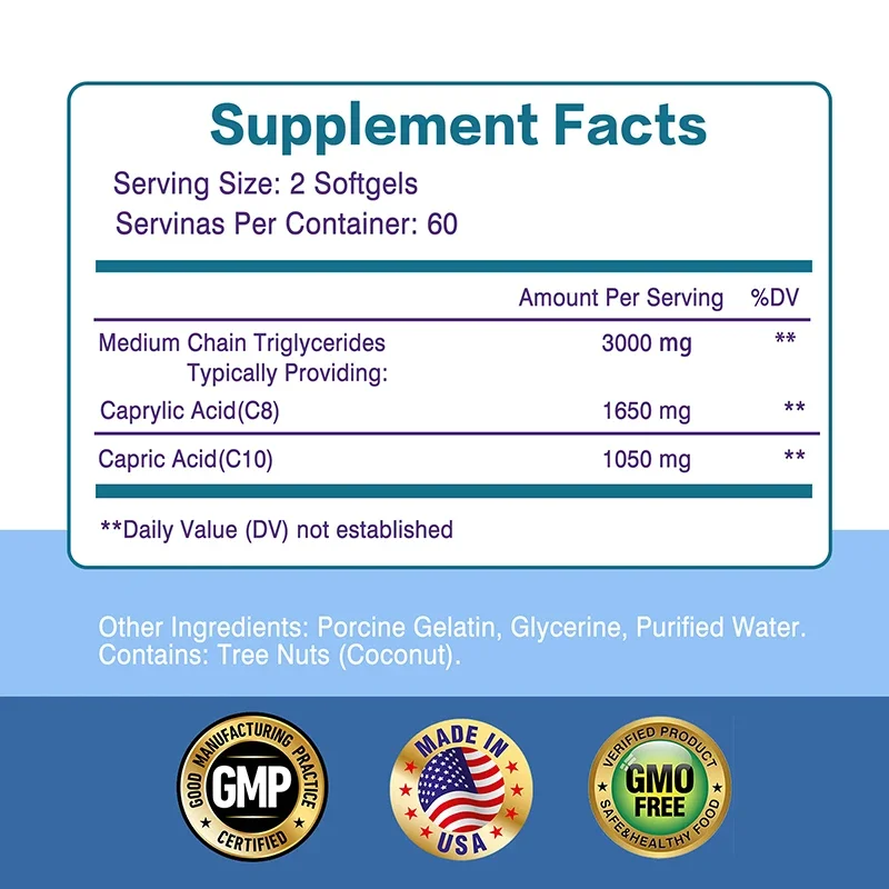 Keto MCT Oil 3000 Mg Capsules  - Mct Oil Coconut avaliação e preço