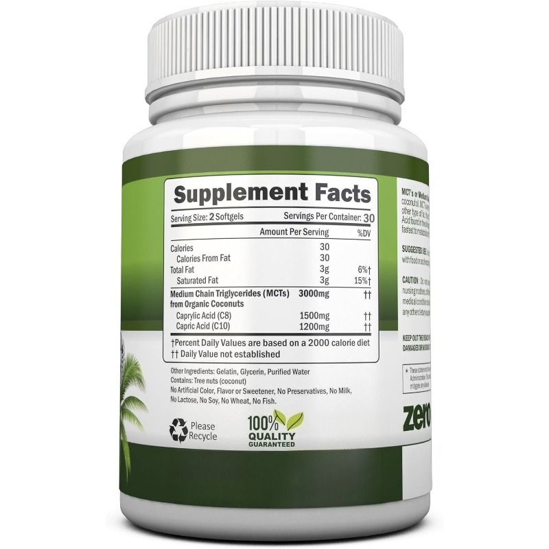 MCT oil, 3000 milligrams per s - Mct Oil Coconut avaliação e preço