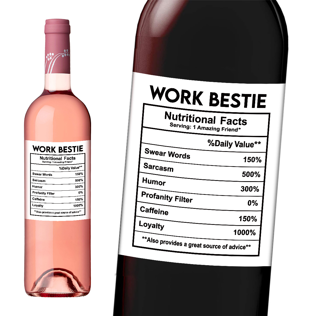 4pcs Funny Work Bestie Wine Bo - Nutrition & Fitness Hub avaliação e preço