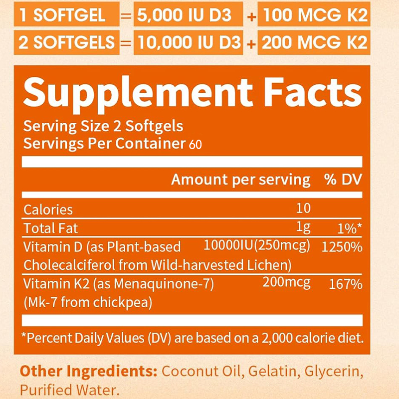 D3 K2 Vitamin 200 micrograms ( - Mct Oil Coconut avaliação e preço