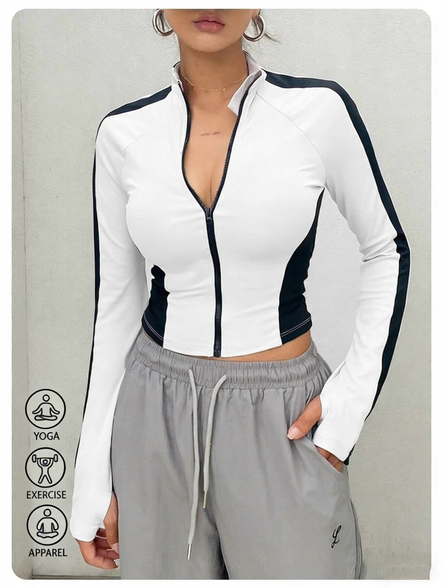 Yoga Clothes Stand Up Collar J - Fitness & Nutrition Lab Zapopan avaliação e preço