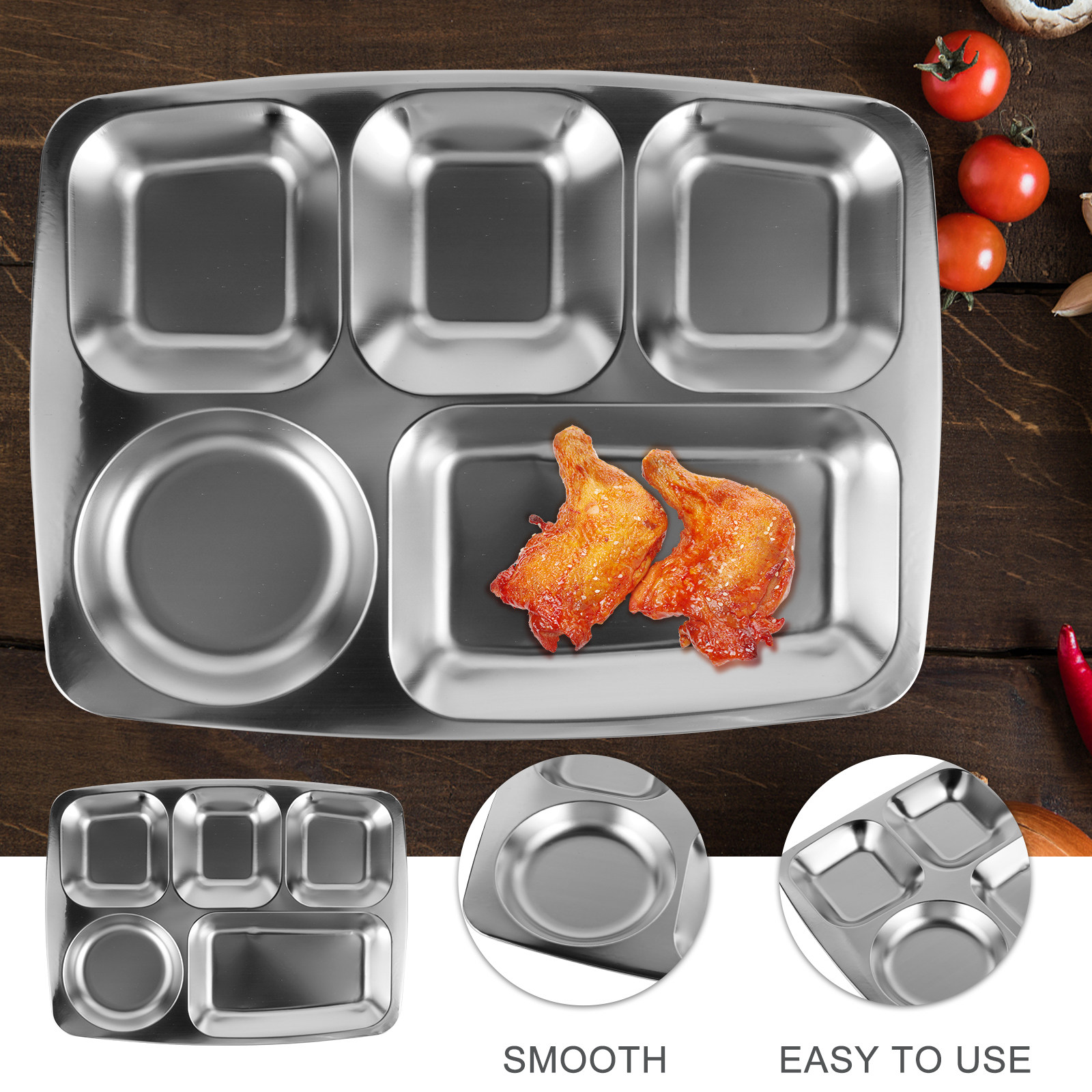Stainless Steel Divided Food P - Nutrition & Fitness Hub avaliação e preço