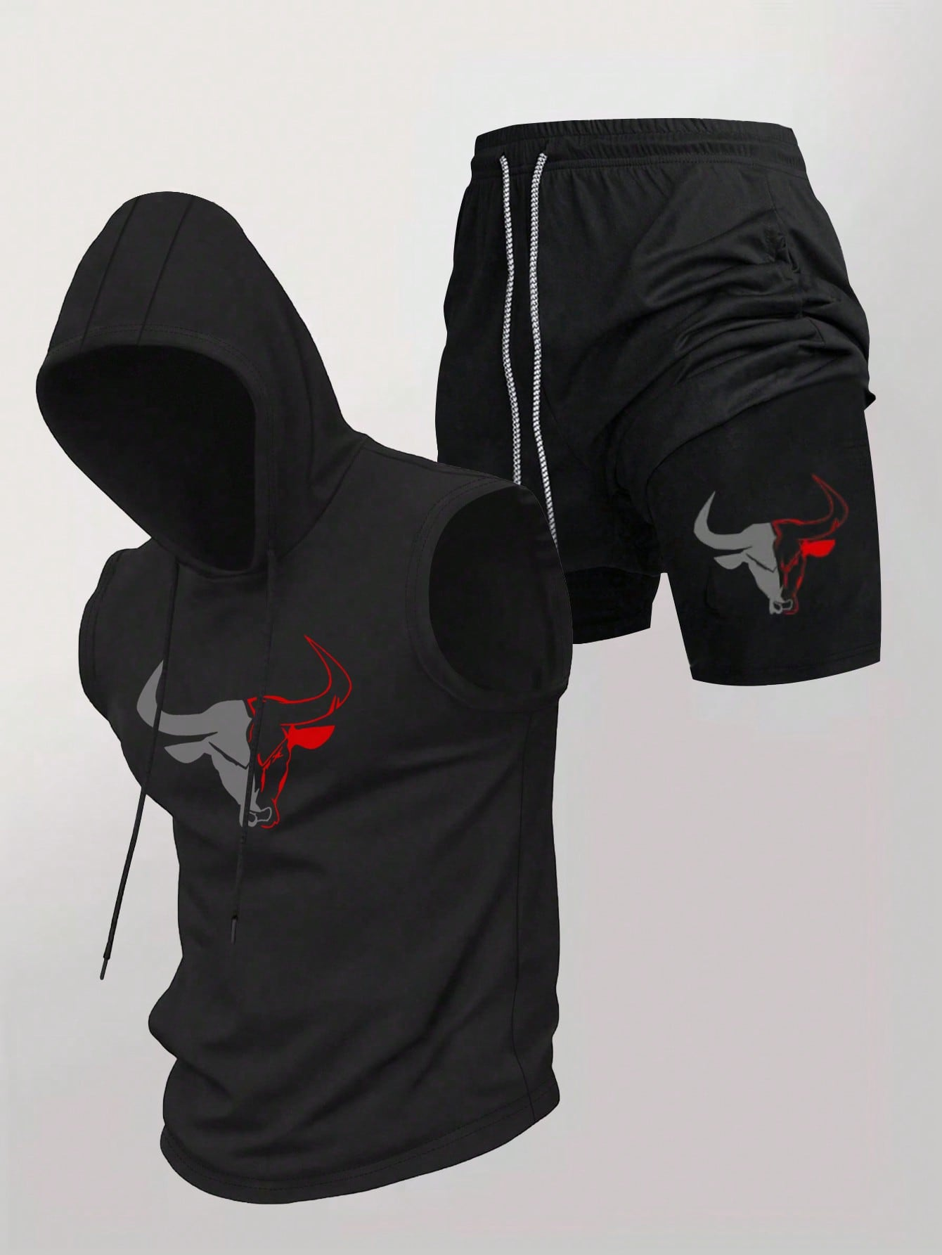 Men's 2 Piece Black Sleeveless - Fitness & Nutrition Lab Zapopan avaliação e preço