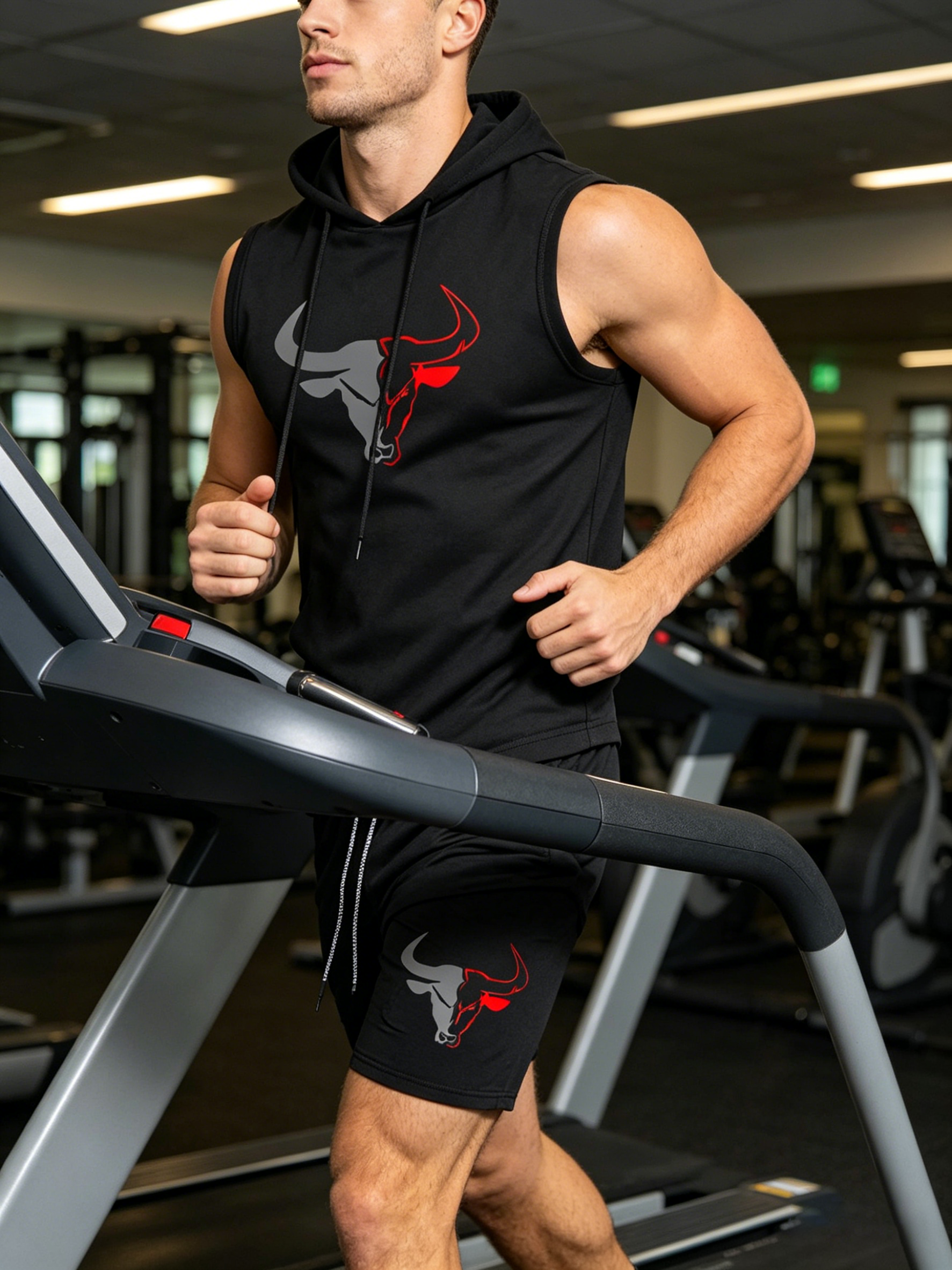 Men's 2 Piece Black Sleeveless - Fitness & Nutrition Lab Zapopan avaliação e preço