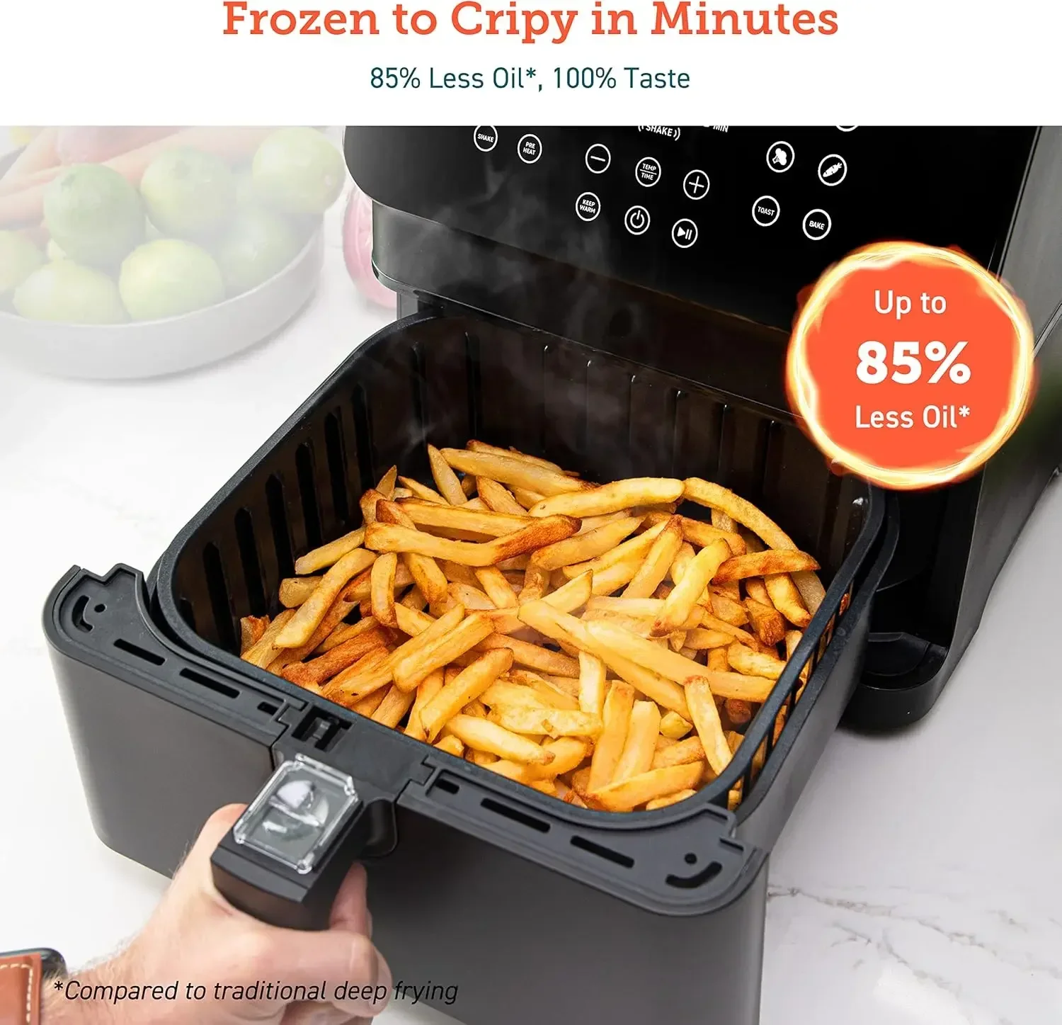 12-in-1 Air Fryer 5.8QT, Toast - Nutrition & Fitness Hub avaliação e preço