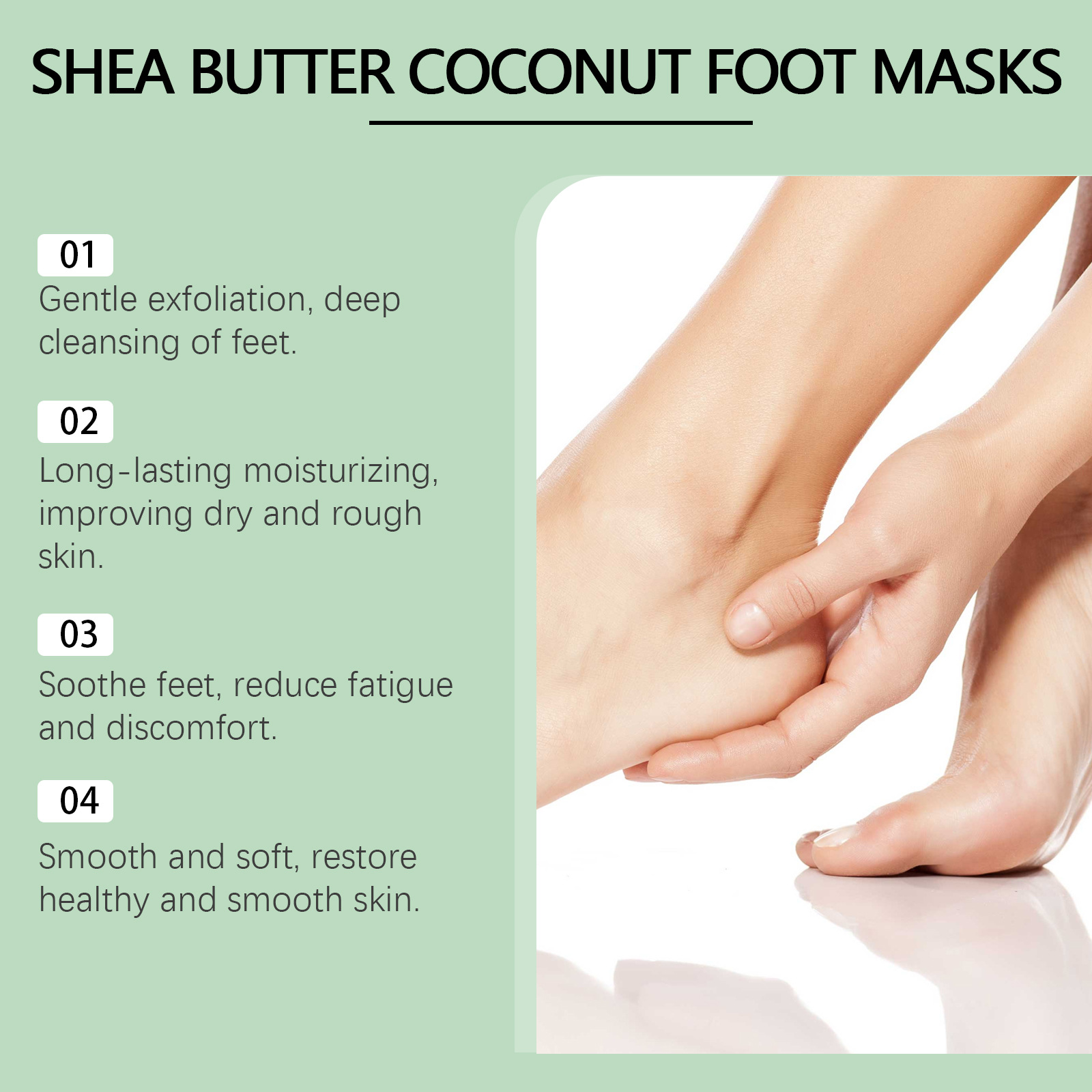 5PCS Coconut Foot Mask Peeling - Mct Oil Coconut avaliação e preço