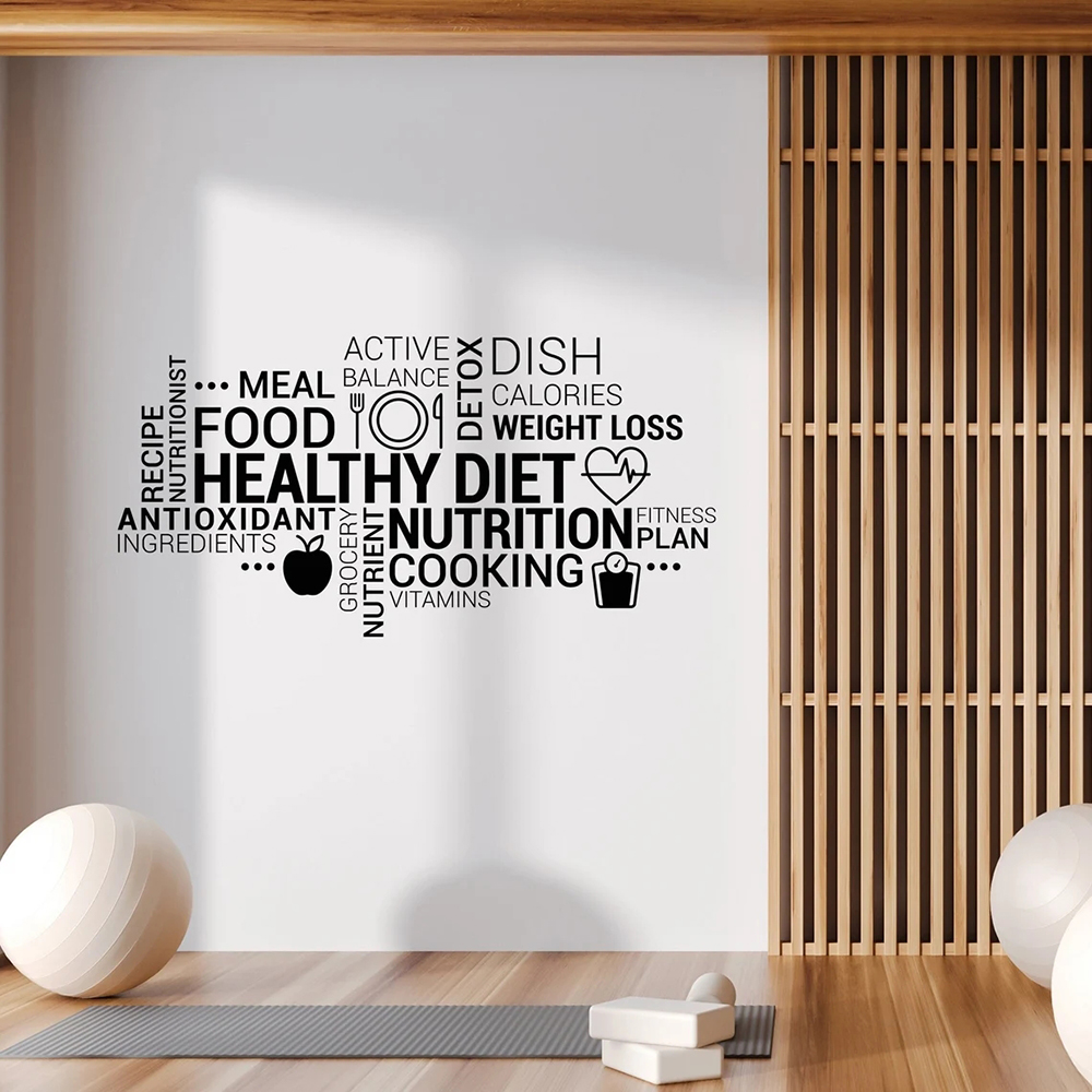 Inspiring Healthy Eating Vinyl - Nutrition Fitness Gym avaliação e preço