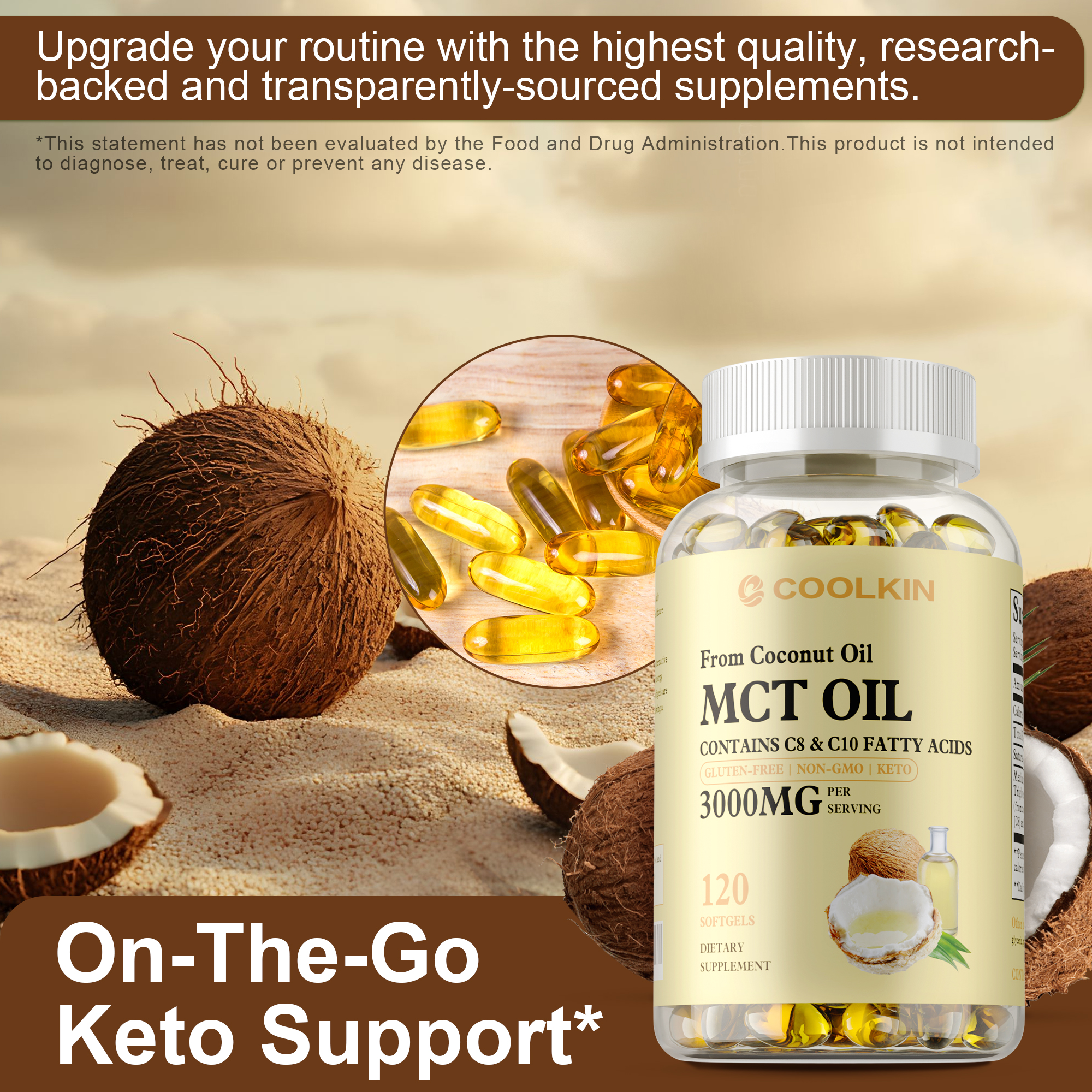 MCT Oil Supplement - Contains  - Mct Oil Coconut avaliação e preço