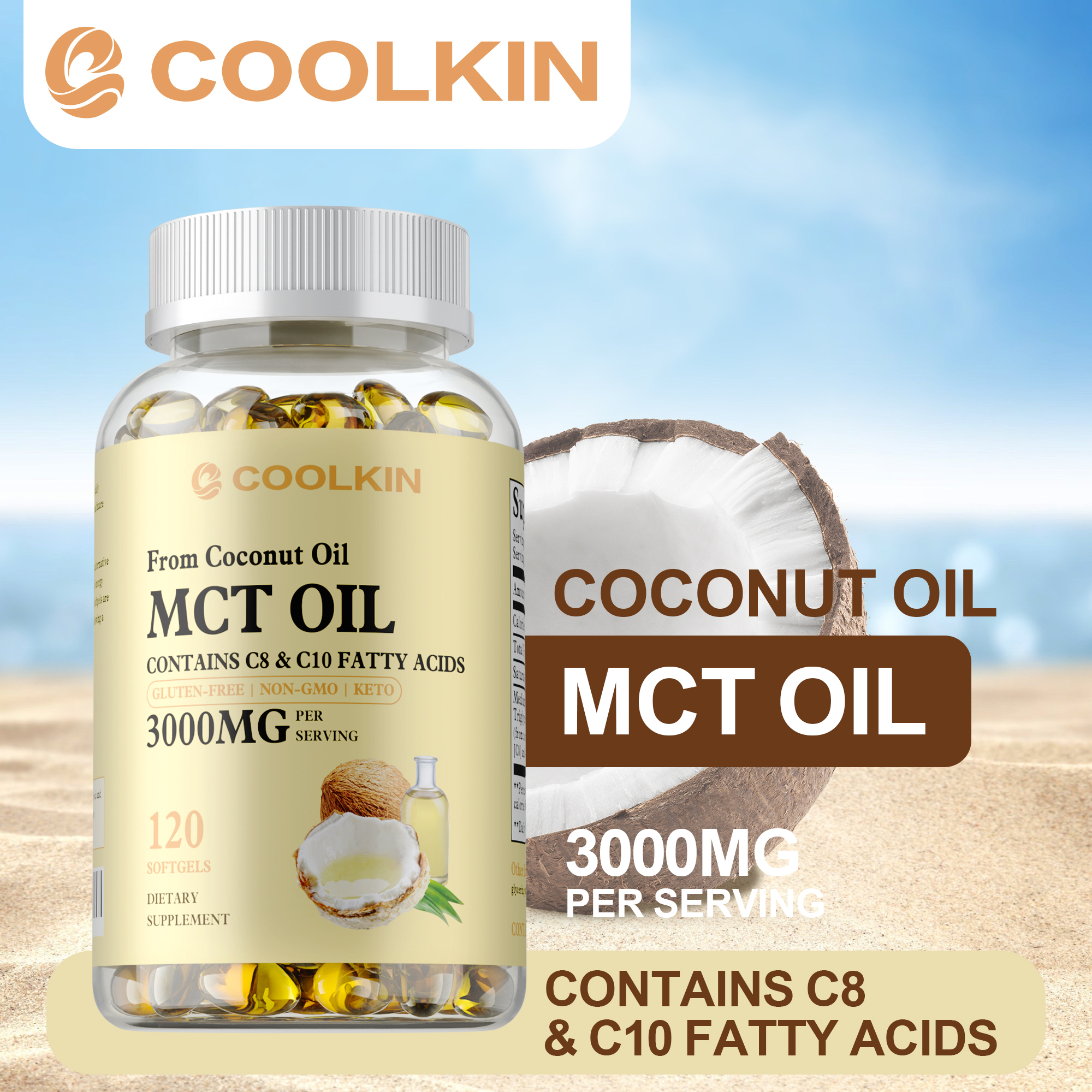 MCT Oil Supplement - Contains  - Mct Oil Coconut avaliação e preço